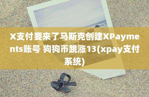 X支付要来了马斯克创建XPayments账号 狗狗币跳涨13(xpay支付系统)