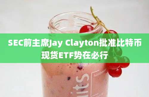 SEC前主席Jay Clayton批准比特币现货ETF势在必行
