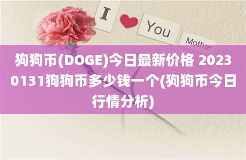 狗狗币(DOGE)今日最新价格 20230131狗狗币多少钱一个(狗狗币今日行情分析)