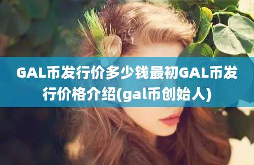 GAL币发行价多少钱最初GAL币发行价格介绍(gal币创始人)