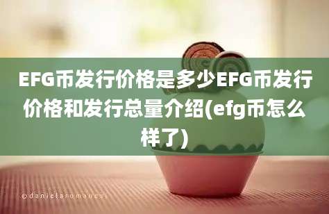EFG币发行价格是多少EFG币发行价格和发行总量介绍(efg币怎么样了)
