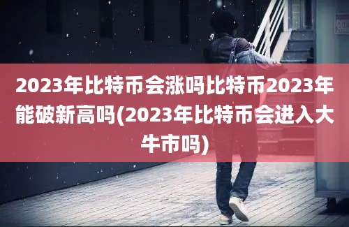 2023年比特币会涨吗比特币2023年能破新高吗(2023年比特币会进入大牛市吗)