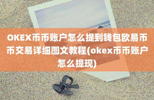 OKEX币币账户怎么提到钱包欧易币币交易详细图文教程(okex币币账户怎么提现)