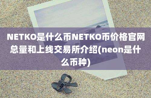 NETKO是什么币NETKO币价格官网总量和上线交易所介绍(neon是什么币种)