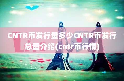 CNTR币发行量多少CNTR币发行总量介绍(cntr币行情)