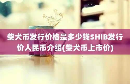 柴犬币发行价格是多少钱SHIB发行价人民币介绍(柴犬币上市价)