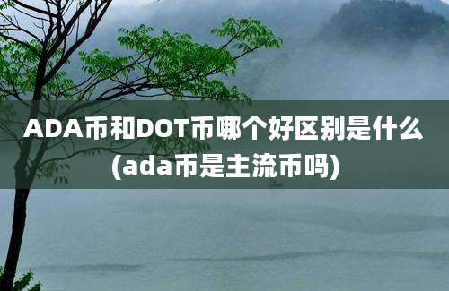 ADA币和DOT币哪个好区别是什么(ada币是主流币吗)