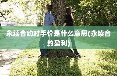 永续合约对手价是什么意思(永续合约盈利)