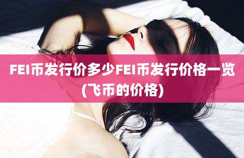 FEI币发行价多少FEI币发行价格一览(飞币的价格)